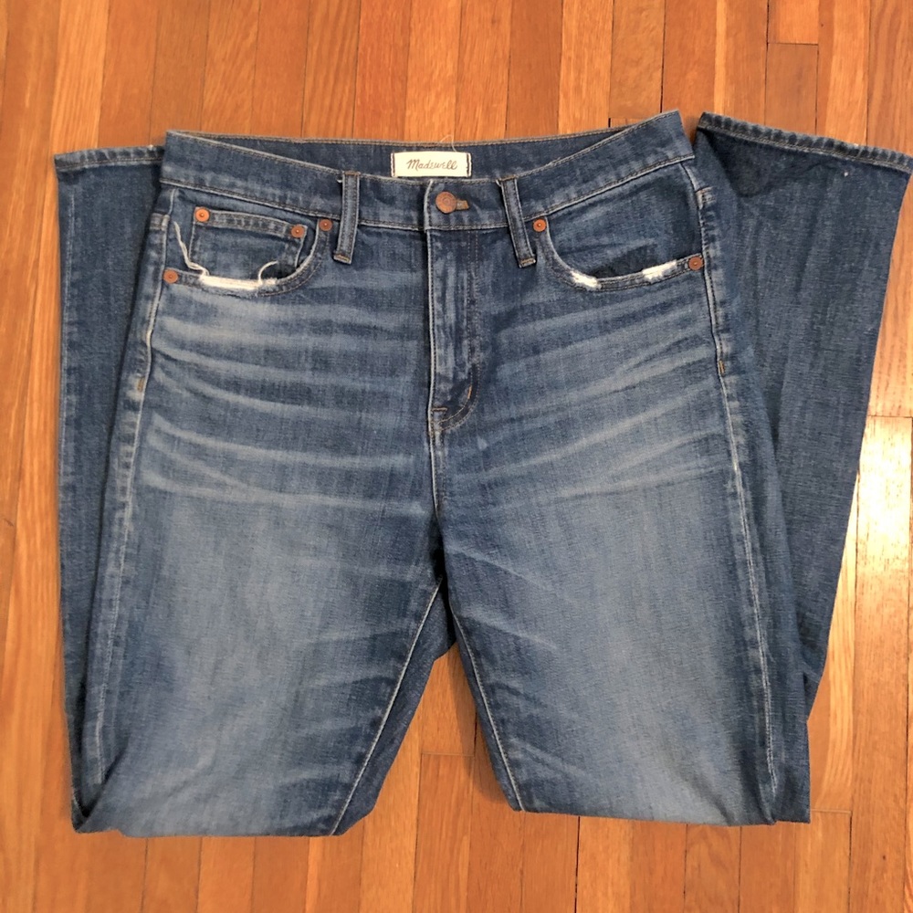 Madewell high rise slim boyfriend jeans